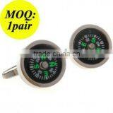 Men's Stainless Steel Compass Cufflink thumbnail-1