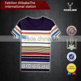 The 2016 Summer Printed the New Men's Short Sleeve T-shirt for Colourful Stripe t Shirt