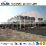 Zhuhai glass tents 15x50m glass wall panel tents for sale