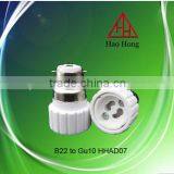 Hot Sale B22 to GU10 Adapter Ceramic Lampholder / Haohong Factory Price / Made in China