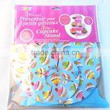 35cm High Fantasy 3 Tier Cardboard Cupcake Stands thumbnail-6