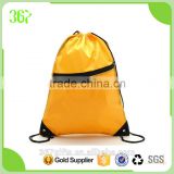 Drawstring Bag with Zipper Pocket Shopping Bag with Headphone Hole