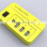 20W 5V4A 4 Ports High Speed Desktop USB Wall Charger USB Travel Charger with Power IQ Technology(Yellow)