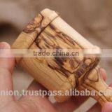 Olive Wood Carved Goblet Wineglass Hand Made thumbnail-5