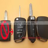 Good Price Peugeot 3 button modified remote key blank with NE73 206 Blade- 3Button -Trunk- With battery place