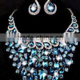 Multicolour Rhinestone Women Jewelry Set in Latest Design/wedding Necklace and Earring Sets thumbnail-4
