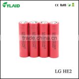 New top quality in stock he2 battery hot selling lg he2/lg he4/ lg hg4/ lg hg2 lg hg2 18650 battery vs lg he4