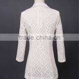 L020 Custom Design Lace Blazer Womens Long Blazer Jacket Wholesale thumbnail-2