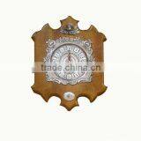 Pewter Flower Art Decorate Wall Clock thumbnail-1