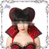 High Quality Synthetic Black and Red Heart Halloween Party Wigs thumbnail-1