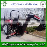 4 wheel tractor with backhoe loader digger