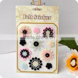 Adhesive Felt Sticker, 3d Sticker , Handmade Felt Sticker, Scrapbooking Sticker, Layered Sticker , Flower Felt Sticker thumbnail-1