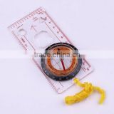 E002 New Orienteering Camping Scouts Baseplate Map Ruler Compass