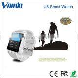 Wholesale WristWatch Phone Touch Screen For IOS Iphone Android Smartphone Samsung Smartphone Black U8 Bluetooth Smart Watch thumbnail-2