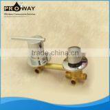 Chrome Polished Dual Handle Bath Faucet Wall Mounted Shower Faucet Mixer thumbnail-1