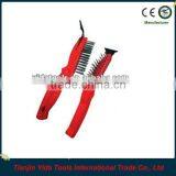 Plastic Handle Stainless Steel Wire Brush With Scraper thumbnail-1