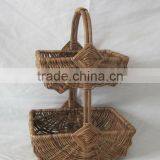 Two Folded Willow Garden Sundries Basket thumbnail-1