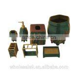 Resin Leaves Pattern Bathrooom Sets 6pcs Bathroom Accessory thumbnail-1