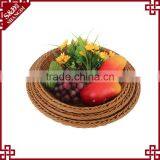 PE Rattan Handmade Woven Customized Supermarket Kitchen Storage Bread Basket thumbnail-3