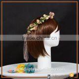 Wholesale White Glossy Fiberglass Female Long Neck Mannequin Head thumbnail-2