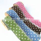 Wholesale Personalized Cotton Linen Dots Ribbon for Decoration thumbnail-4