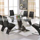 Marble Top Dining Table Set With Strong Stainless Steel Base thumbnail-2
