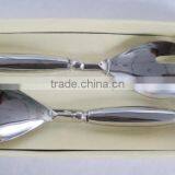 Aluminum polished salad server set of 2