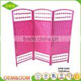 High Quality Customized Hotel Decorative Colorful Paper Rope Knitted Mini Folding Screen Room Divider thumbnail-1