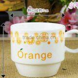 Porcelain 4 Stackable Coffee Mugs With Metallic Rack Set thumbnail-5