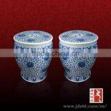 Made in China Blue Glazed Hand Painted Artistic Ceramic Stools thumbnail-1