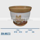 Vietnamese Ceramic Sandblasting Mini Flower Pot BN-M073 thumbnail-1