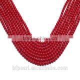 5mm Round Red Coral Beads Loose String thumbnail-1