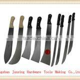 High Quality Sugarcane Cutlass Matchet or Machete With Wooden or Plastic Handle