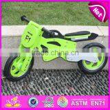 Green Motor Style Kids Wooden Balance Bike With CE Approval,Cheap Balance Children Wooden Balance Bike W16C069 thumbnail-2