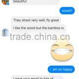 Black And White Fletched Arrows Carbonized Bamboo 75~80#*32inch thumbnail-5