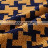 100% Fine Wool Men's Yellow Cardigan With Pattern thumbnail-6