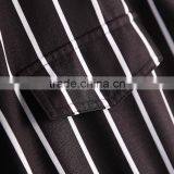 Women Fashion Short Sleeve White and Black Stripes Printing Button Down Loose Legging Casual Romper Jumpsuit thumbnail-4