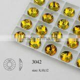 Sew on Crystal Flat Back Rhinestone Glass Pendant With Holes for Jewelry Making thumbnail-1