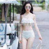 China Distributors Latest Design Solid Sexy Mesh Swimwear White thumbnail-5