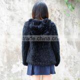 CX-G-A-44B Top Quality Genuine Rabbit Fur Garment/ Real Fur Jacket Winter Women thumbnail-6