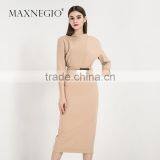 Nice Design High Quality Guangzhou Women Clothes Manufacturer Elegant Latest Fashion Casual Dress Designs 2016 thumbnail-1