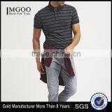 MGOO Summer Fashion Men Striped Polo Shirts 100% Cotton Short Sleeve Slim Fit Polo Shirt thumbnail-1