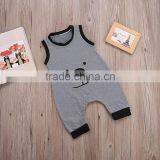 Newborn Baby Clothes Custom Cotton Sleeveless Smocked Baby Romper Cute Kids Clothing thumbnail-3