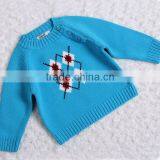 Argyle Design Baby Boys Candy Color Winter Pullover thumbnail-1