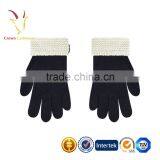 Black Cashmere Cotton Knitted Hand Gloves Price thumbnail-2