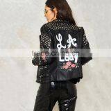 2018 Newest Design Red Winter Embroidery Printing Windproof Women Jacket for Women thumbnail-2
