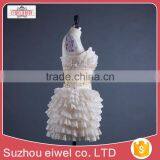 Apricot Strapless Short Mini Evening Dress thumbnail-2