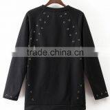 Runwaylover EY2355B Europe Style 2017 Ladies Fashion Hollow Out Pullover Hoodie thumbnail-2