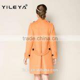 2015 Latest Plain High End Long Style Women's Winter Warm Long Coat Jacket thumbnail-2