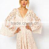 Lace Dress With Kimono Sleeve thumbnail-1